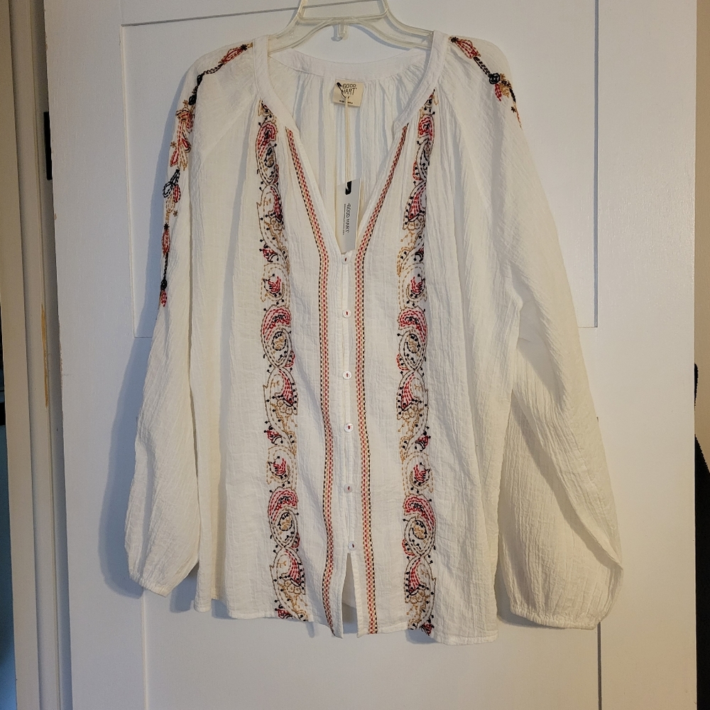 Matilda Jane Long sleeve linen top